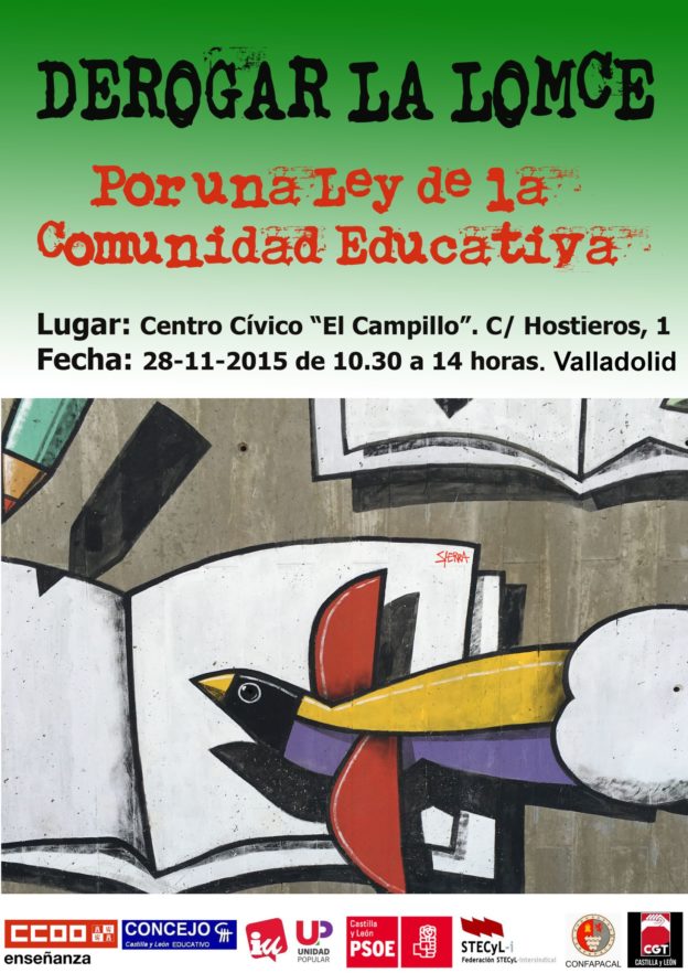 Mesa Redonda 28 noviembre 2015 > “Derogar la LOMCE. Por una ley de la Comunidad Educativa”