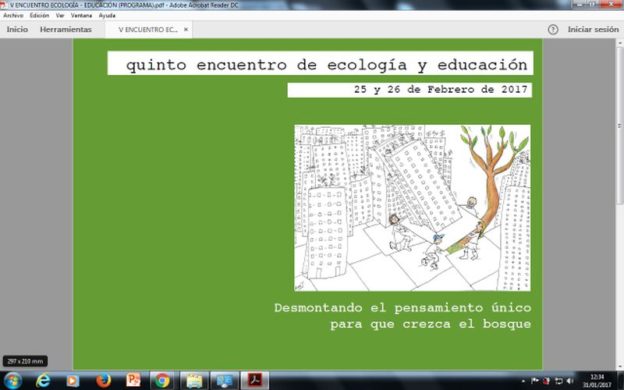 25 y 26 febrero 2017 >  5º Encuentro de ecología y educación