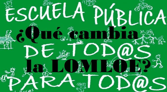 ¿Qué cambia la LOMLOE?