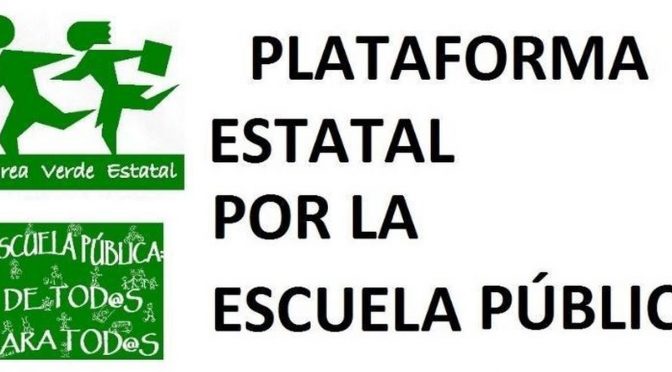 Carta de la Plataforma Estatal por la Escuela Pública a la Ministra de Educación