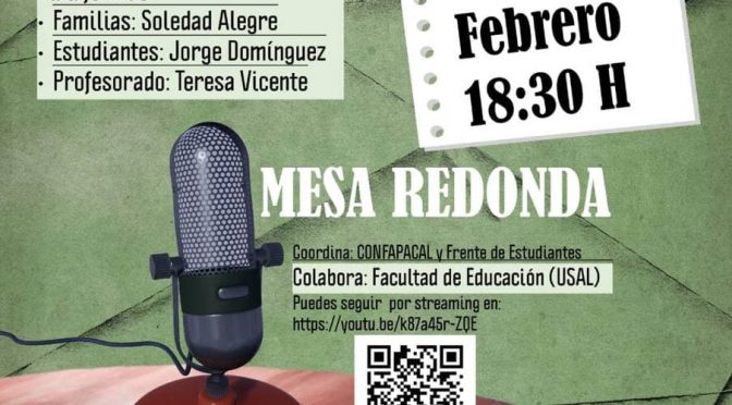 9 febrero>> Educación pública.Medidas urgentes en Castilla y León. Debate